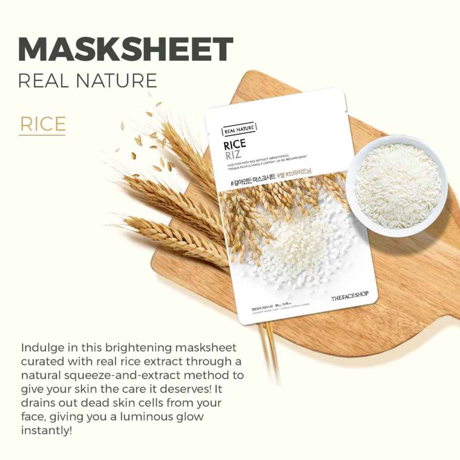 The Face Shop Real Nature Rice Face Mask (Rice)