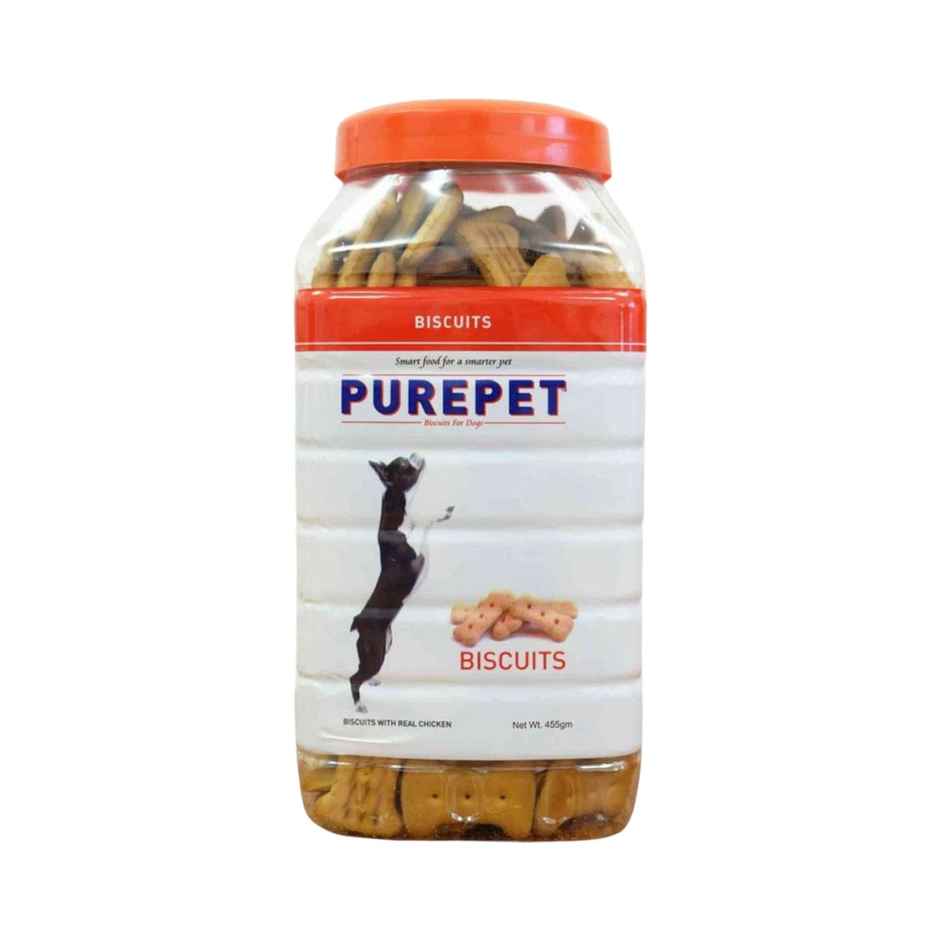Purepet Chicken Flavour Dog Biscuit Treats Jar