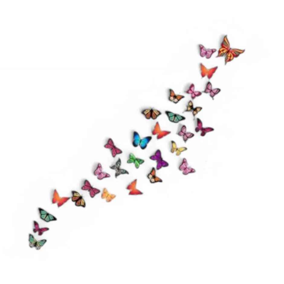 Wollzo 72 cm Colorful Butterflies (100 x 90 cm) Self Adhesive Sticker