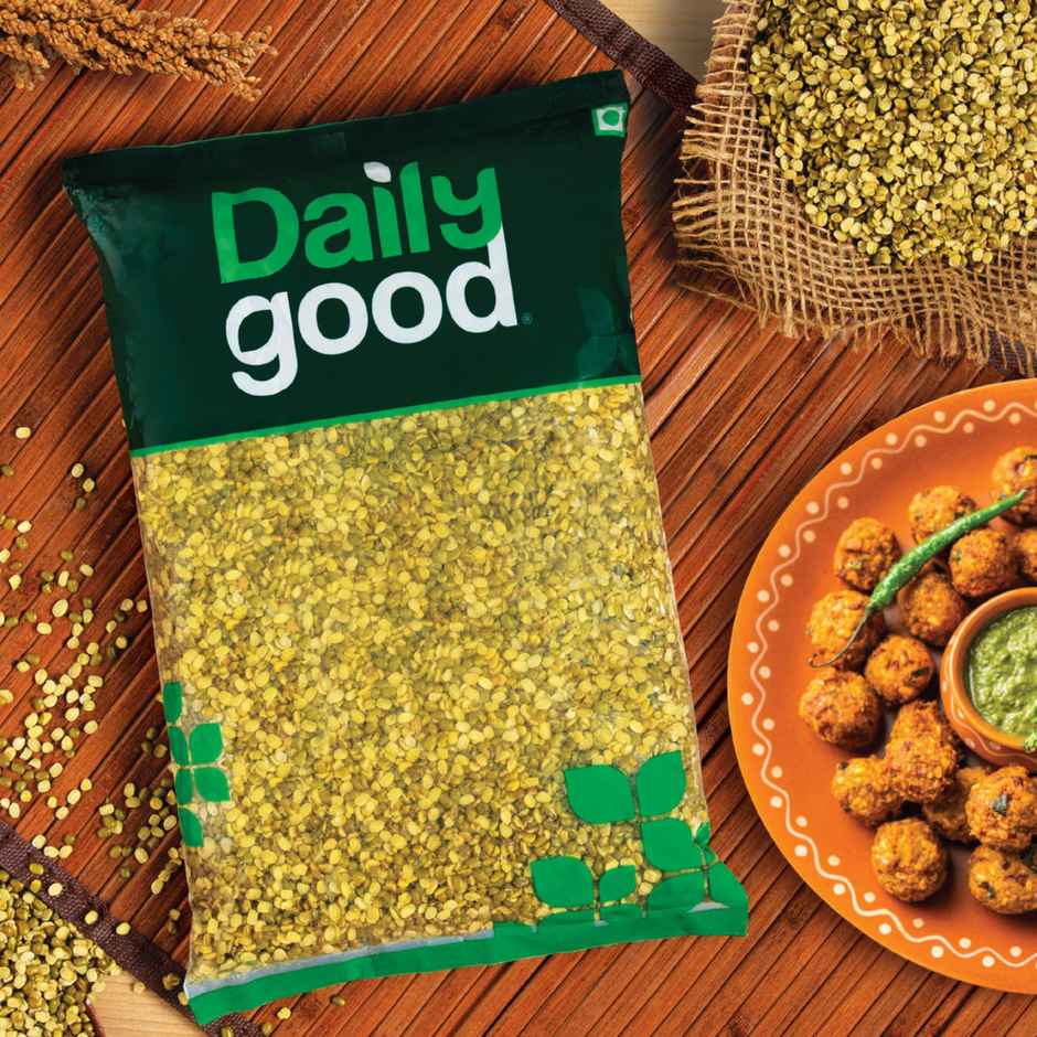 Daily Good Unpolished Green Moong Chilka Dal-Split