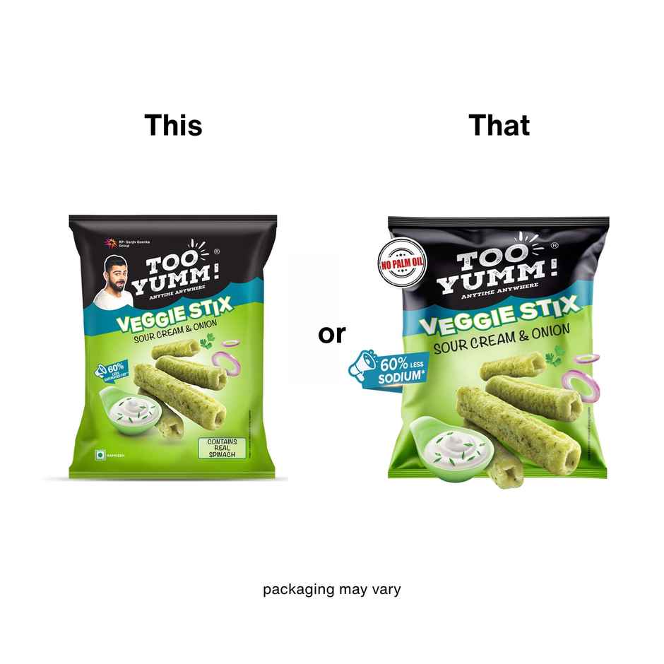 Too Yumm! Sour Cream & Onion Veggie Stix | Munching Snack | On-the-Go Munchies