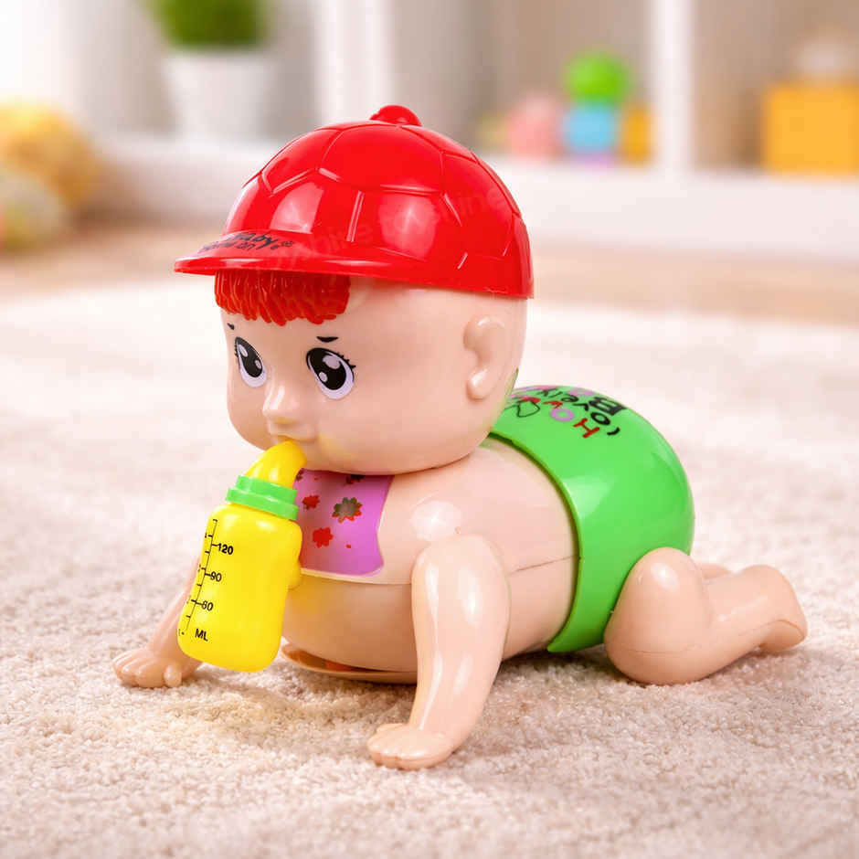 Toyshine Battery Powered Crawling Baby Toy with Lights & Sounds - Interactive Fun for Kids