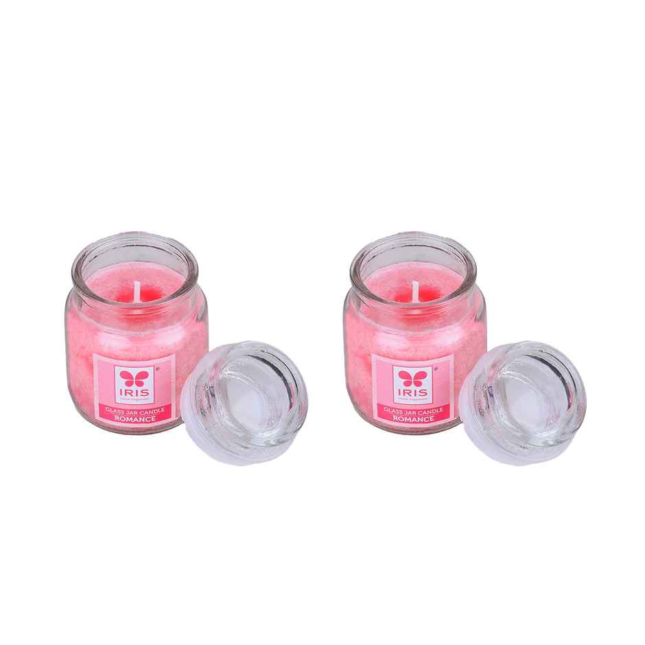 Romance Glass Jar Scented Candles | Pack of 2 | Home Decor | IRIS
