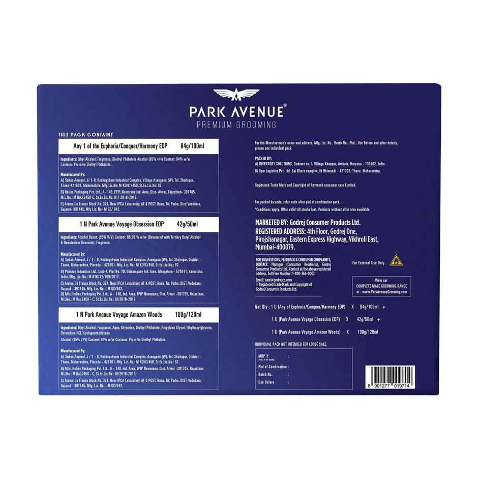 Park Avenue Eau De Perfume Liquid Premium Gift Kit For Men