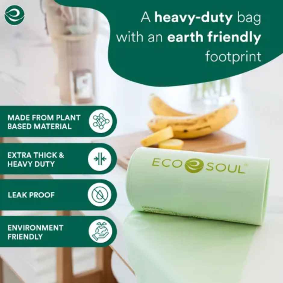 Eco Soul 19 x 17 Inch | 15 Count | Small Trash Bag Combo