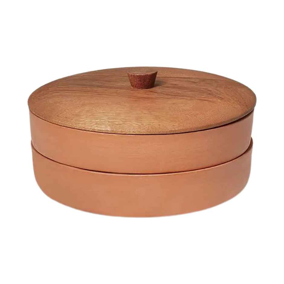 Ellementry Terracotta Sprouter With Wooden Lid