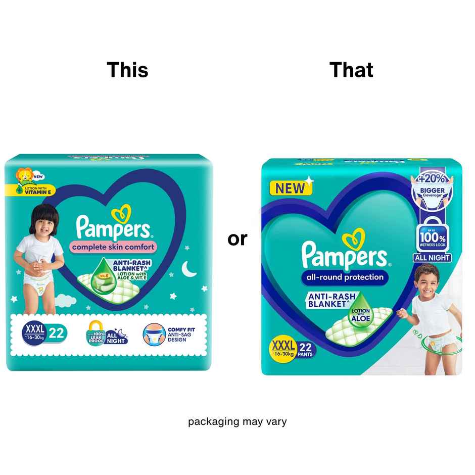 Pampers All Round Protection Baby Diapers | Pant Style | 3XL | 22 pcs