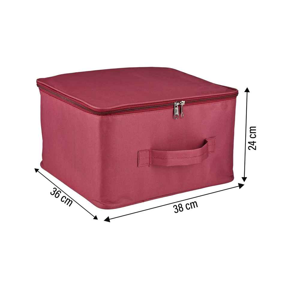 Kuber Industries Waterproof Travel Storage Bag | Foldable Saree & Clothes Organizer | Maroon