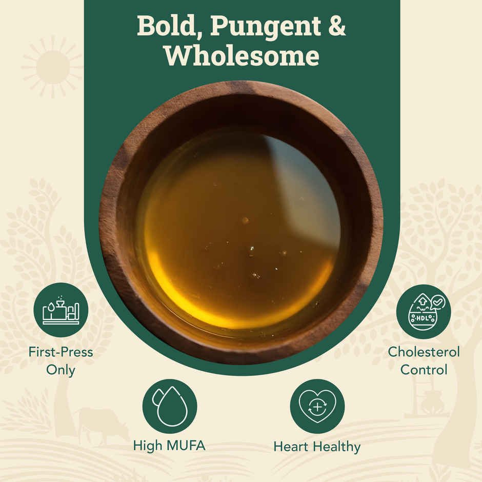 Anveshan Black Mustard (Sarson) Wood Cold Pressed Oil