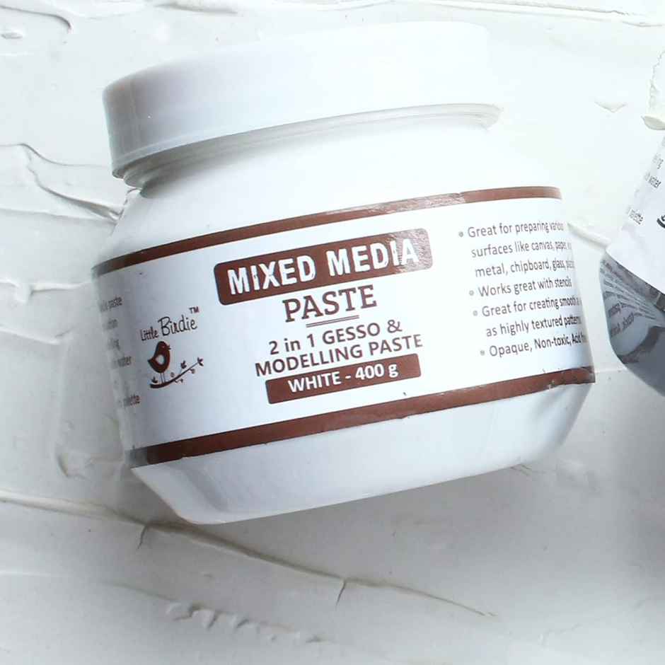 Itsy Bitsy 2 in 1 Gesso Modelling Paste White 400 gms Bottle Lb