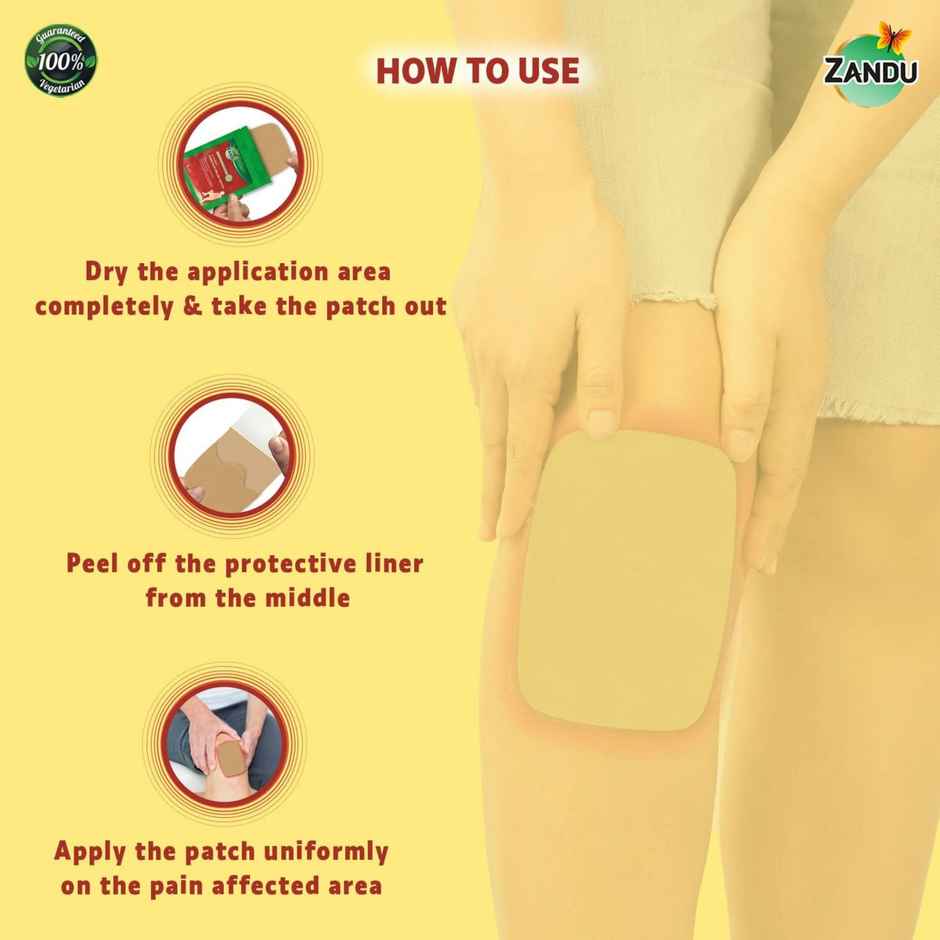 Zandu Ayurvedic Knee Pain Relief Patch (Pack of 5 patches)