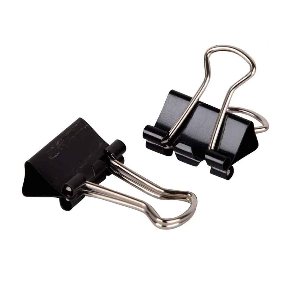 Chrome Black Binder Clip - 19Mm