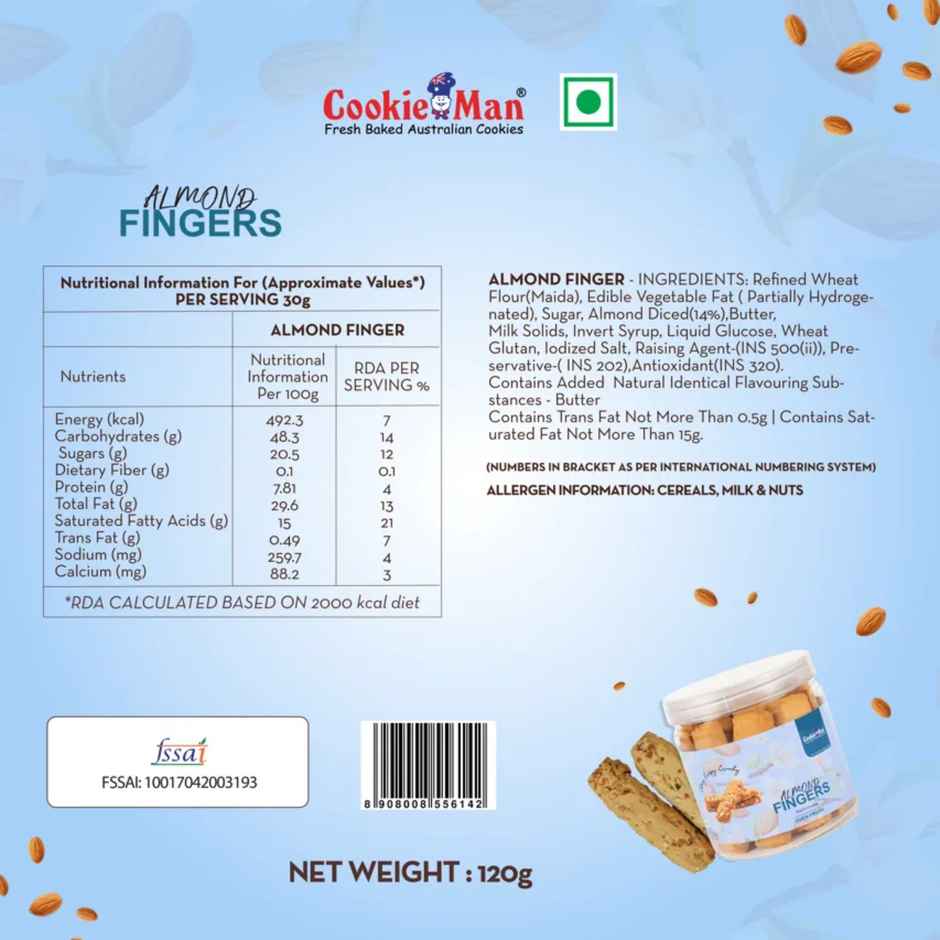 CookieMan Premium Almond Dry Fruit Biscuits | Trans Fat-free Combo