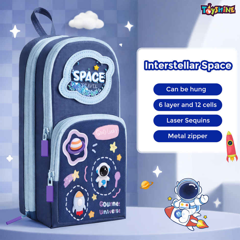 Toyshine Space Theme EVA Hardtop Pencil Pouch Large Capacity