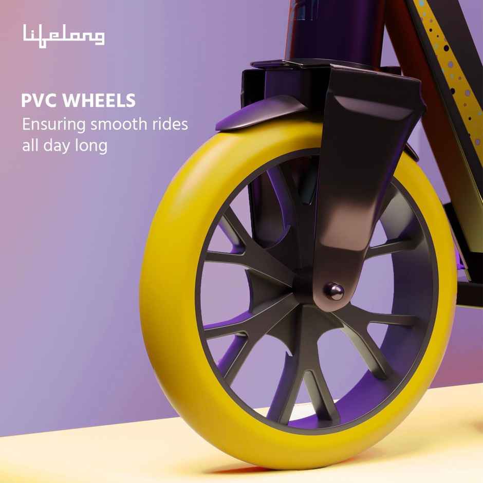 Lifelong Foldable Kids Scooter with 4 Height Settings | Max 120kg | Multicolour