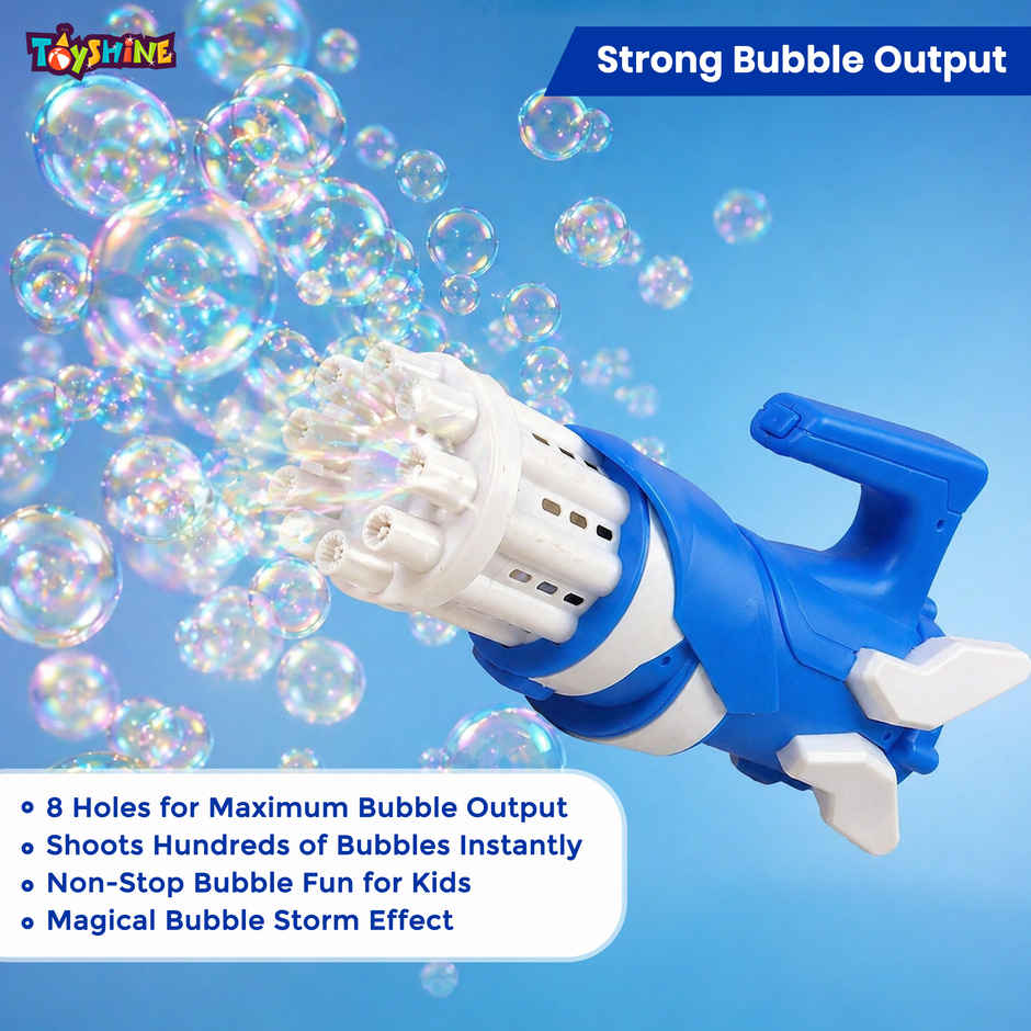 Toyshine 8 Hole Space Shuttle Design Electric Bubbles Gun Gatling Bubble Machine Toy