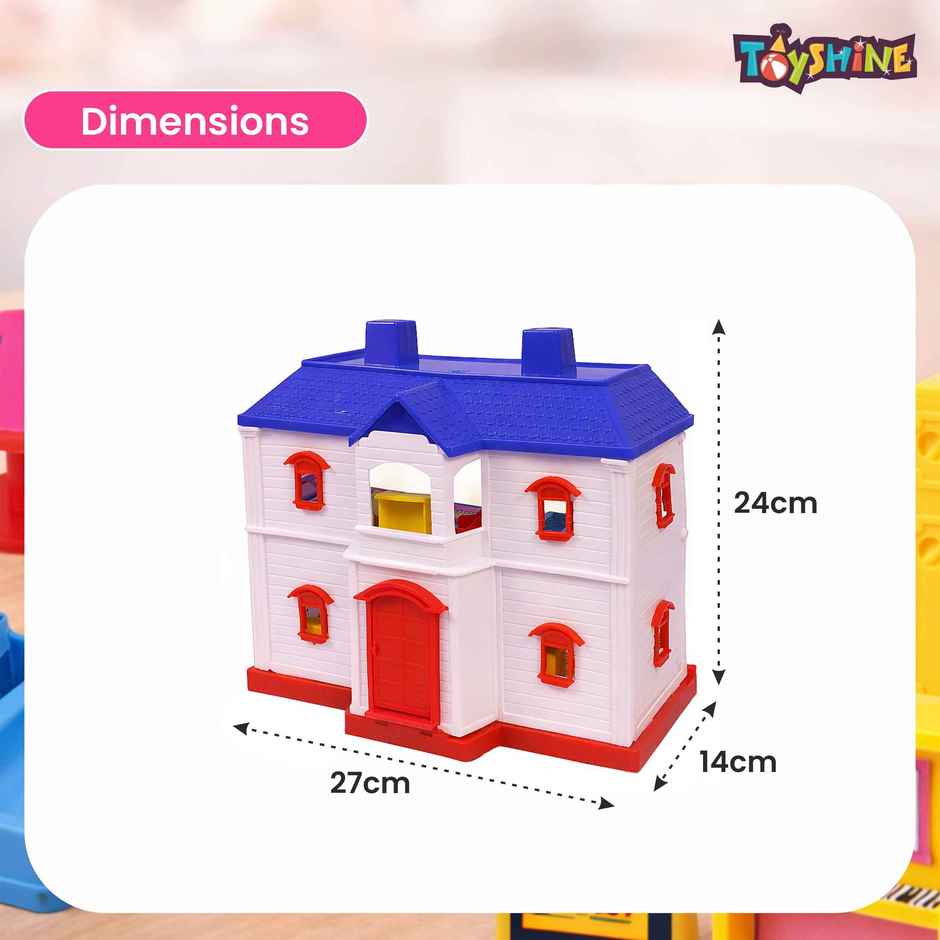 Toyshine Marry'S Home Sweet Dream Diy Doll House With 2 Compartment And Furniture Accessories