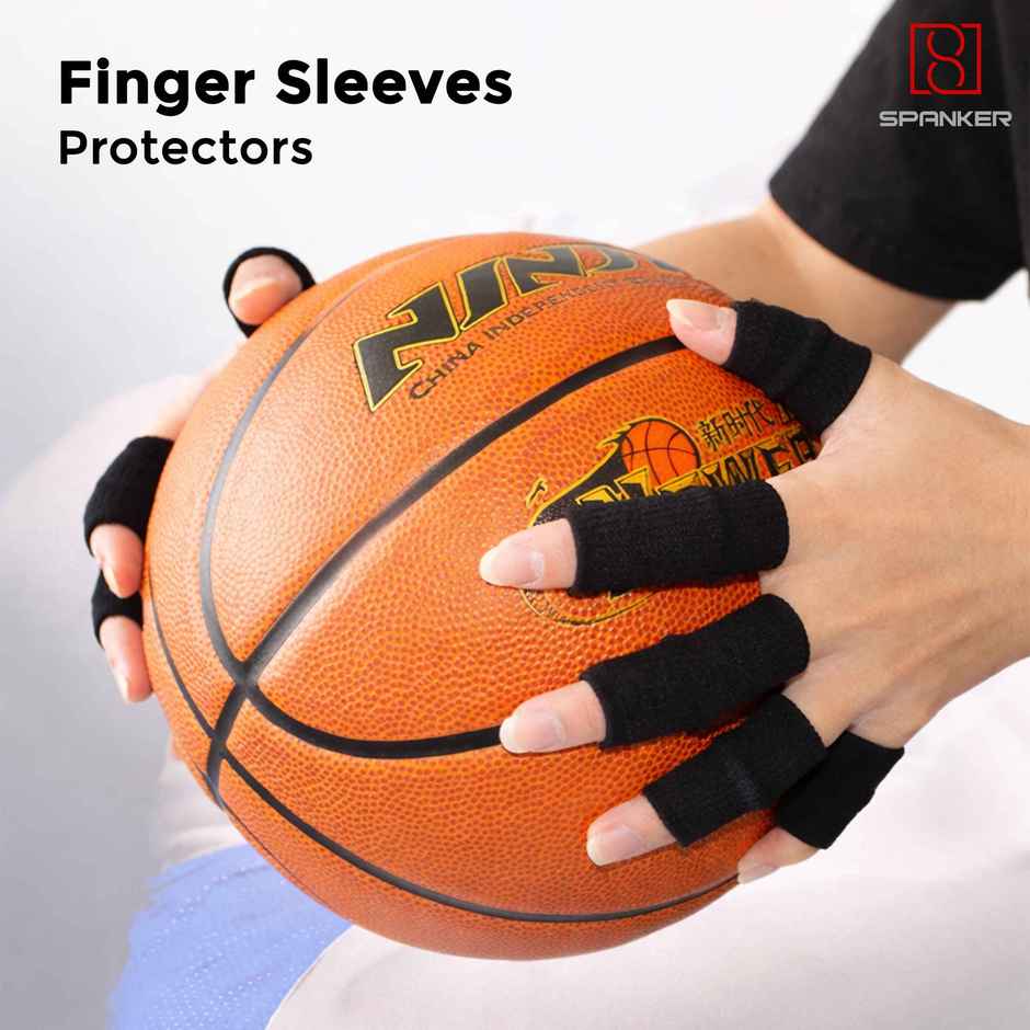Spanker Sports Elastic Finger Sleeves, Breathable Grip & Protection for Gaming & Sports