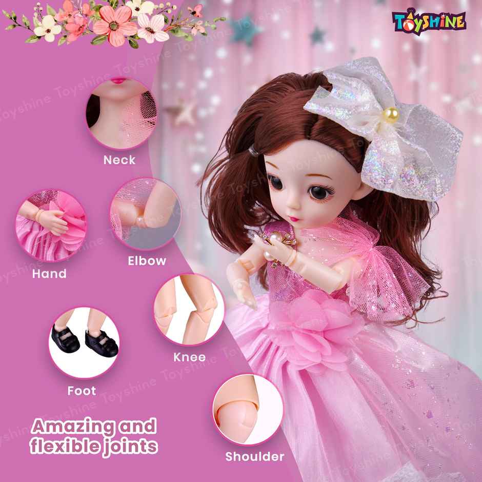 Toyshine 9 Inch Alia Doll In Wedding Dress | Pink | Pretend Play Toy