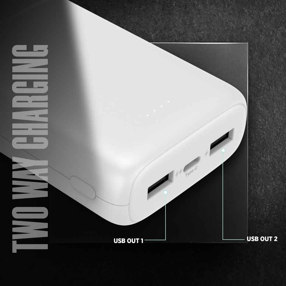 Intex 20000 mAh 12 W Power Bank (Creamy White, Lithium Polymer, Fast Charging for Mobile)