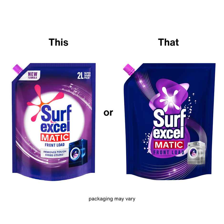 Surf Excel Matic Front Load Detergent Liquid Refill | Tough Dried Stain Removal