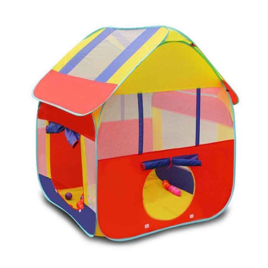 Toyshine Foldable Children's Tent House - Indoor & Outdoor Playhouse in Multicolour