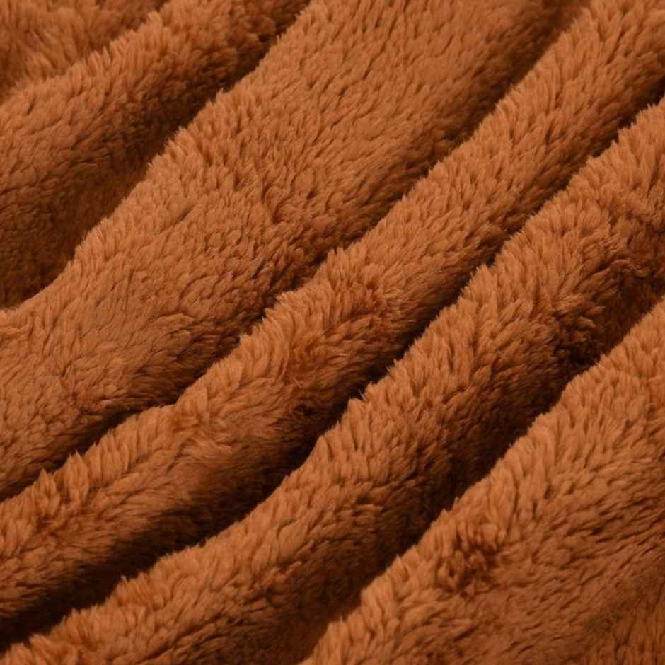 Florida Flannel Blanket for All Season Warm and Super Soft for Double Bed 300 GSM Cinnamon