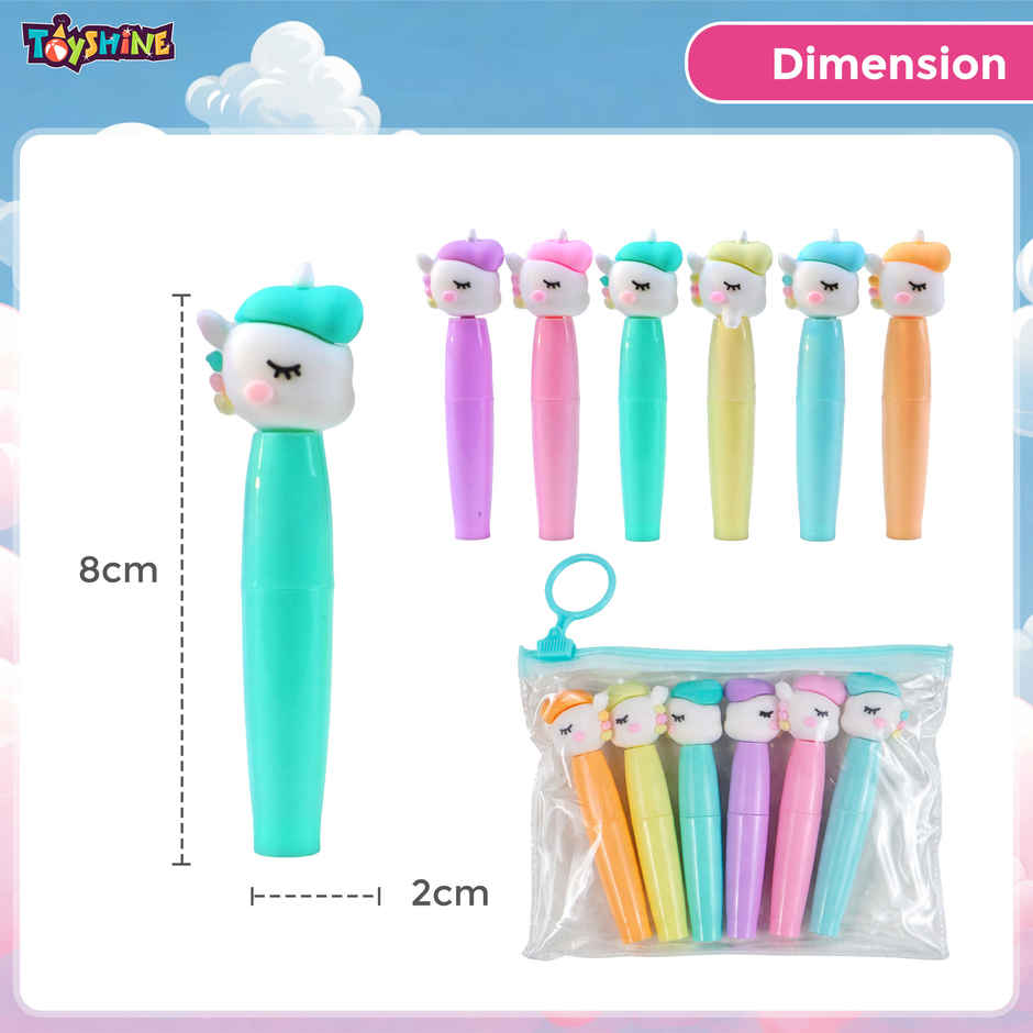 Toyshine Unicorn Highlighter Pen | Chisel Tip School Return Gift
