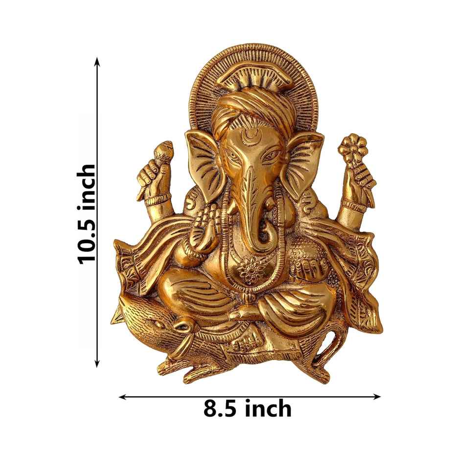 Ganesh Ji Wall Hanging in Gold Polish | Devnidhi