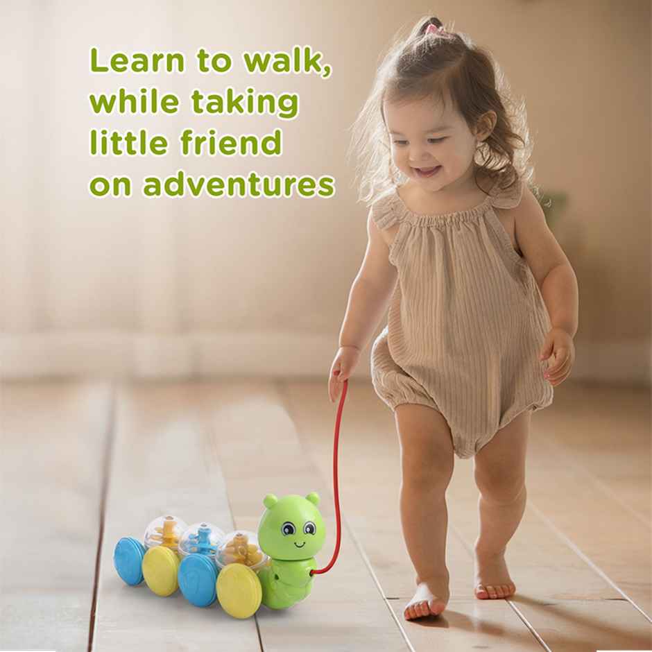 PlayNation Pull Along Caterpillar Toy - Green