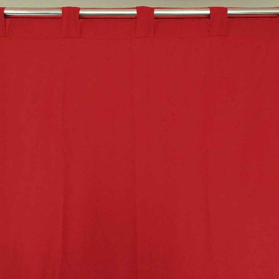 Lushomes Curtain - Red | Cotton Rod Pocket | 5 ft Long | 54 x 60 inch