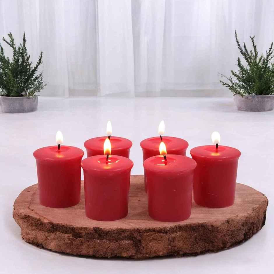 Rose Scented Votive Candles | Pack of 6 | Samsidhi