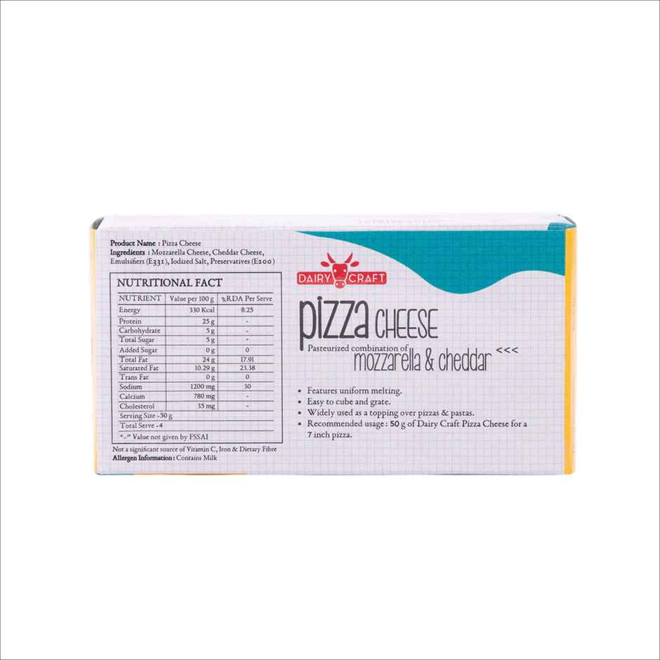 Dairy Craft Pizza Cheese Block (Mozzarella + Cheddar) Combo