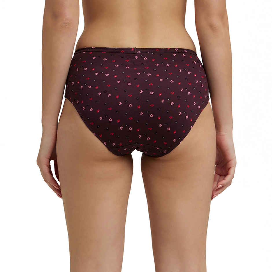 Jockey 1406 Women's Super Combed Cotton Mid Waist Hipster Underwear Panty|PO3 | Multicolor Dark assorted-L