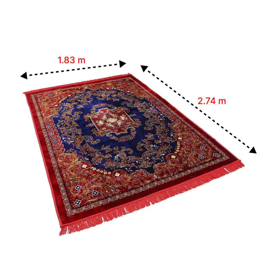 Status Premium Dhurrie 7 x 9 Ft | Red, Blue