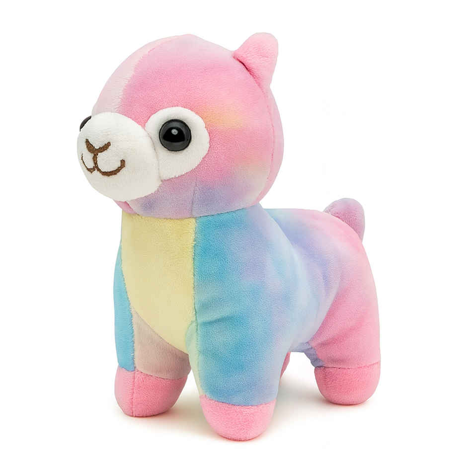Spanker Rainbow Alpaca Soft Toy Colorful Plush Alpaca for Kids | 18 cm