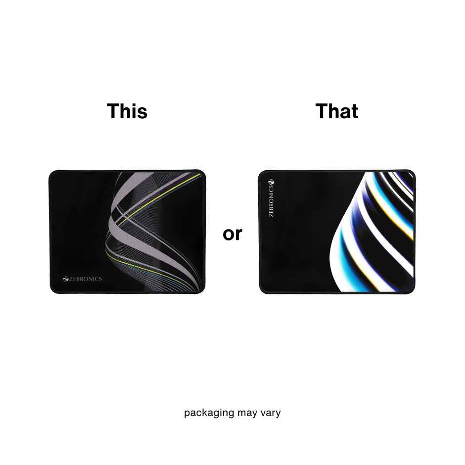 Zebroincs MSP-X2 Mouse Pad, Speed and Precision Operation, Smooth Cloth Surface  - Black