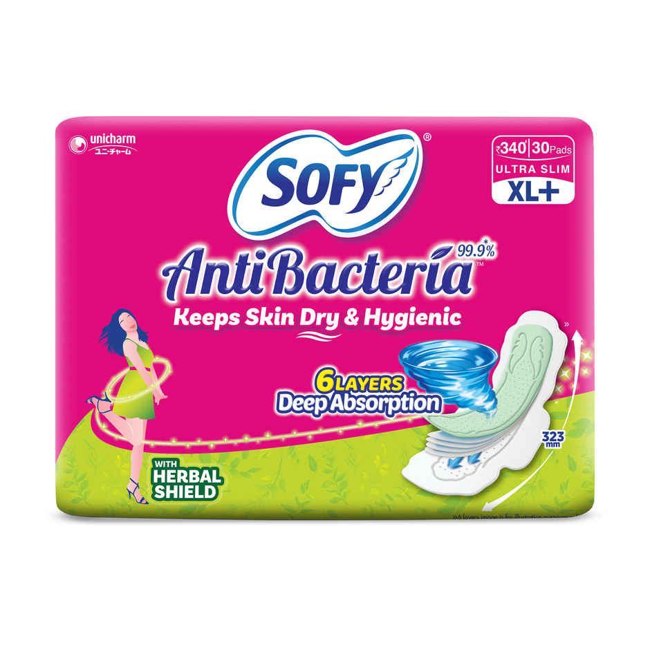 Sofy AntiBacteria XXL Sanitary Pads |6 Layer Deep Absorption