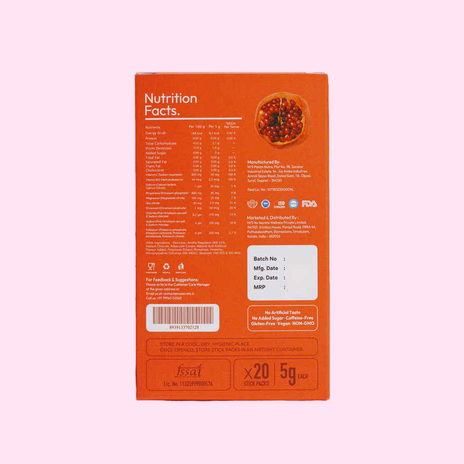 No Secrets Perfect Hydration Duo Electrolytes & Antioxidants Pulse Pomegranate