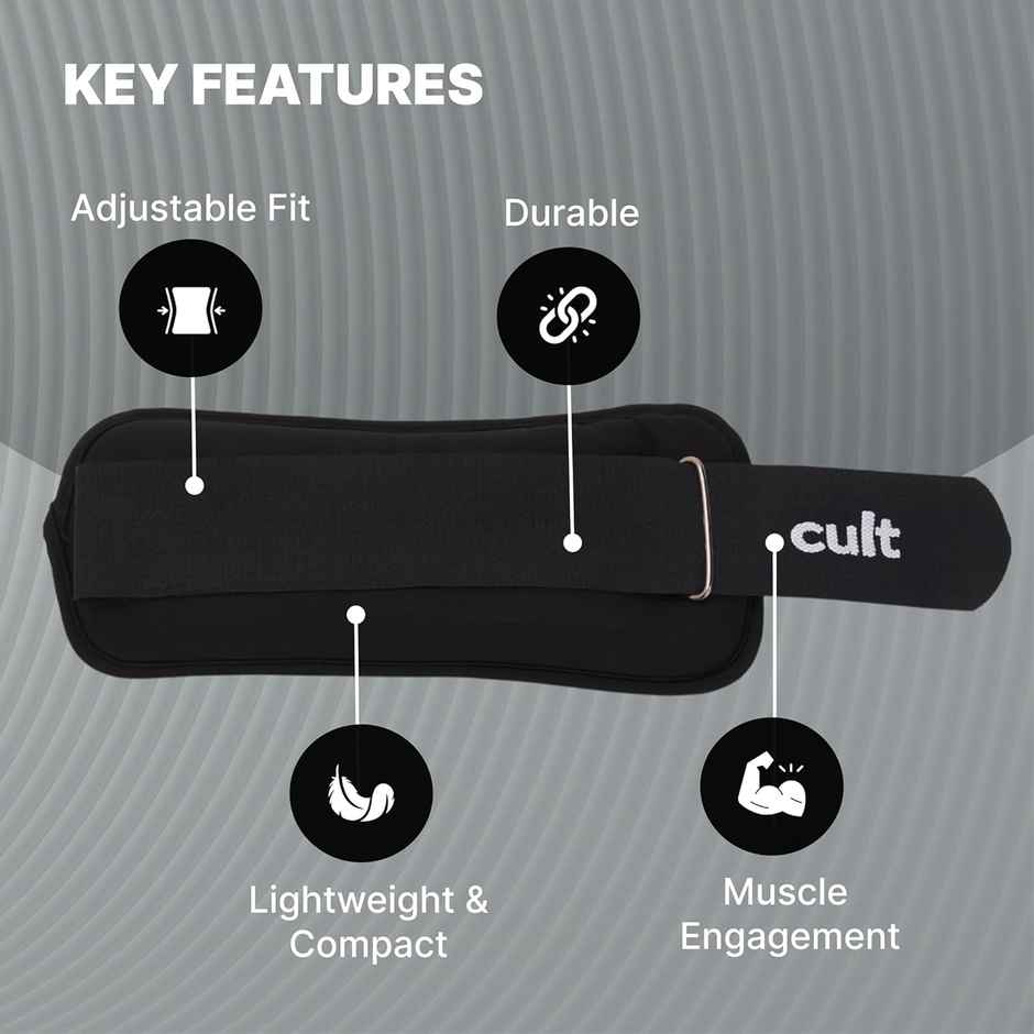 Cult Ankle Weight 1kg | Black