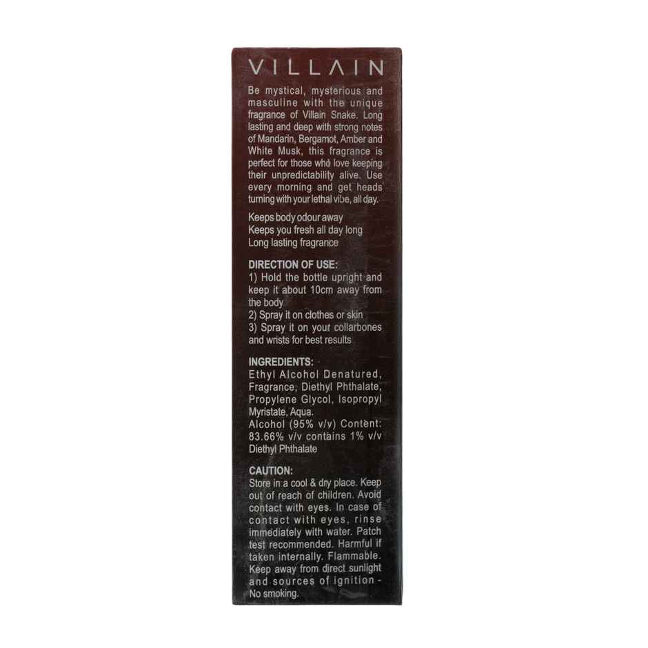 VILLAIN Snake Perfume for Men | Smoky Patchouli EDP | Long Lasting