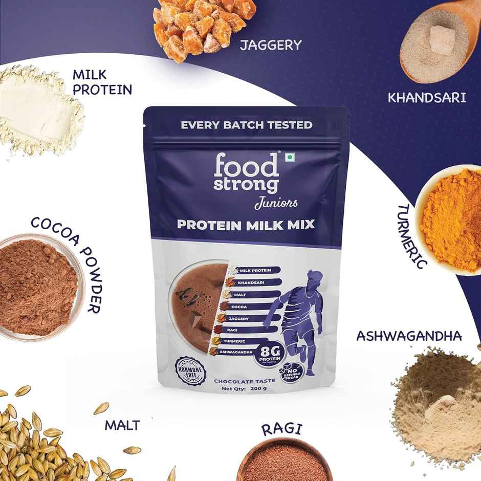 Foodstrong Teen Protein Chocolate Protein Drink Mix | For 7+ years Kids