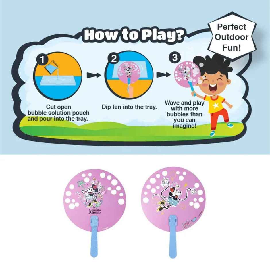 Bubble Magic FanBubs Minnie Mouse Theme - Bubble Maker Toy (Ages 3+)