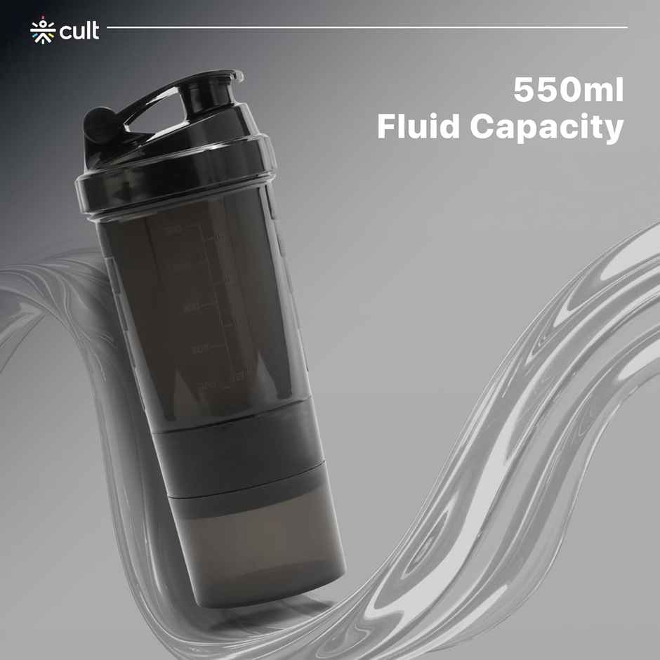 Cult Gym Shaker Bottle 550 ml Black