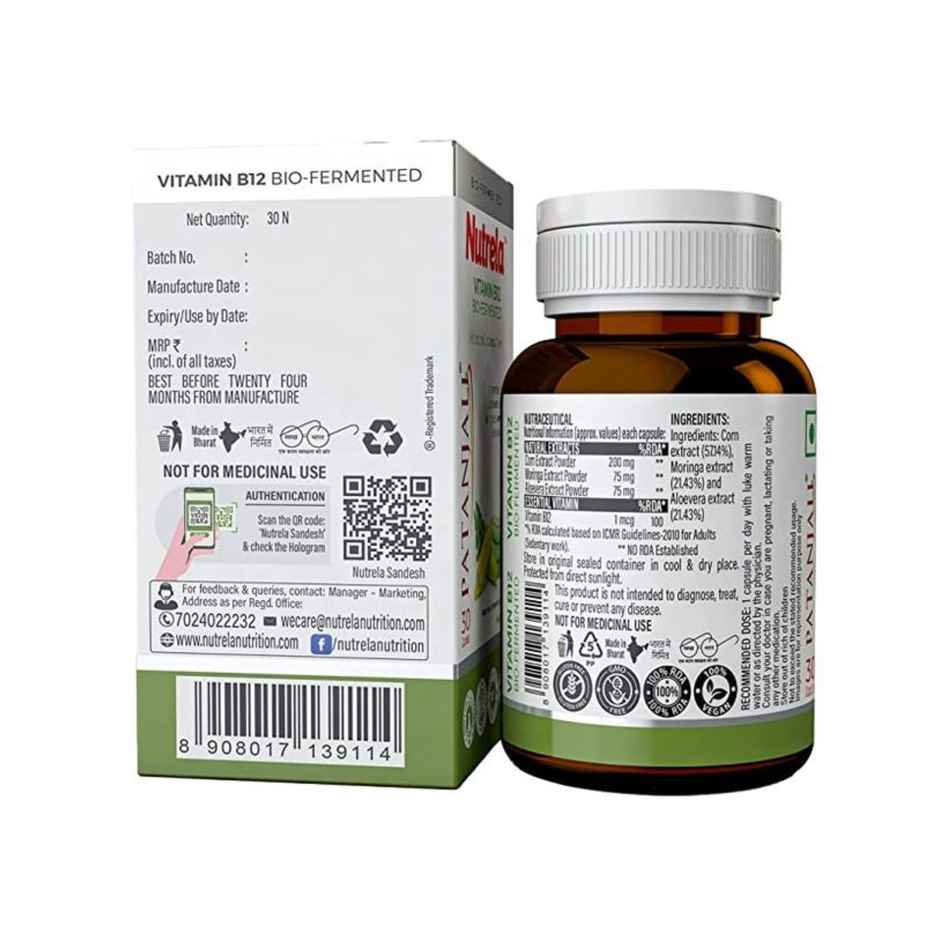 Patanjali Nutrela Vitamin B12 Natural Capsules