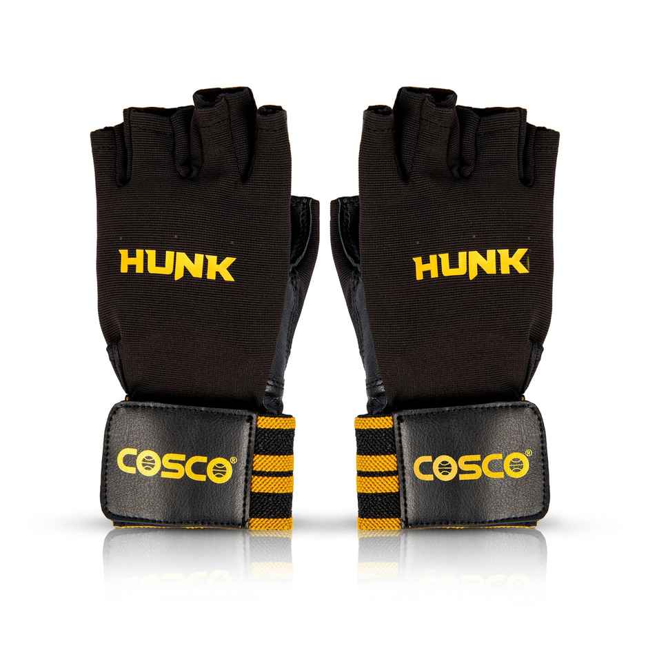 Cosco Gym Gloves - Hunk Large, 2 Pieces Made in India
