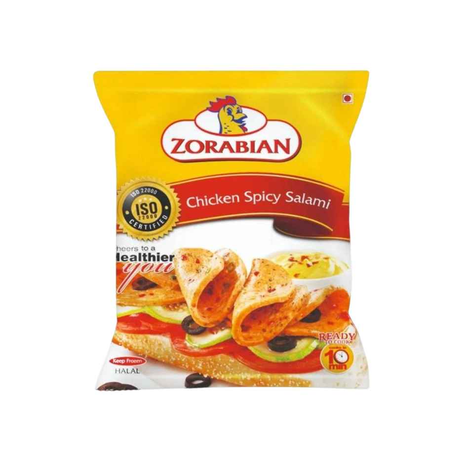 Zorabian Chicken Spicy Salami | High Protein | No Trans Fat | No MSG | Fresh Chicken