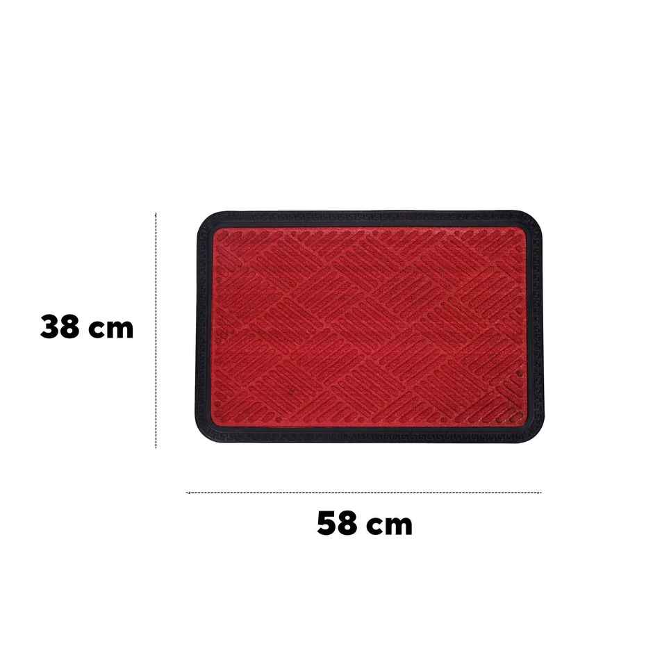 Status Pp Rubber Border Mat 38 Cm x 58 Cm - Red