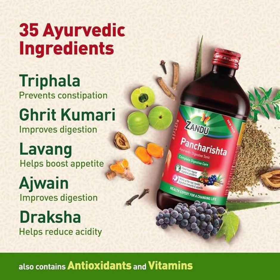 Zandu Pancharishta Ayurvedic Digestive Tonic