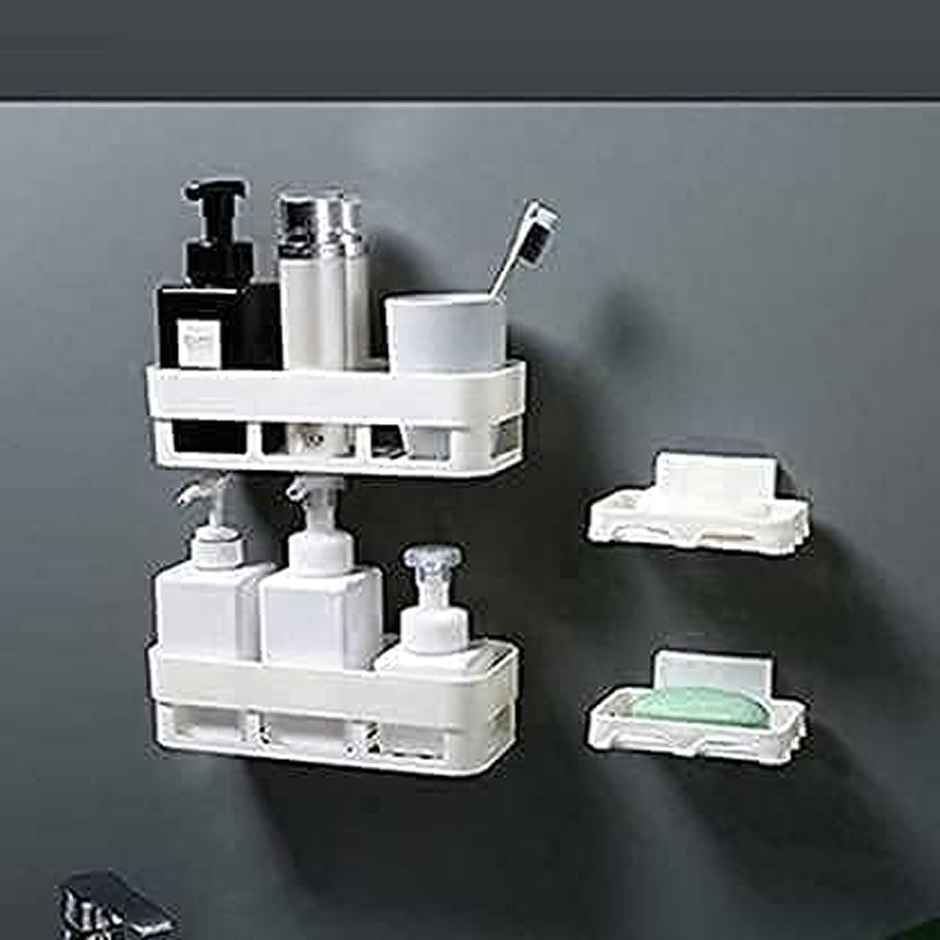 Bathroom Organizer Shelf | Self-Adhesive Rack for Wall